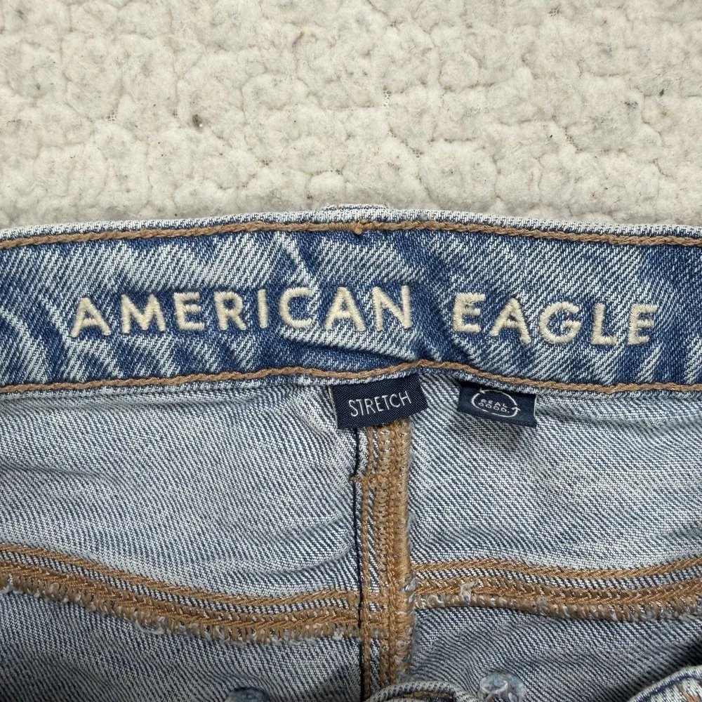 American Eagle Barrel Jeans Women's 2 (29x26) Casual Streetwear Boho Wide Leg - Picture 6 of 12